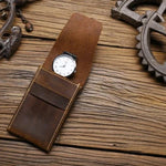 Load image into Gallery viewer, Leather Single Watch Travel Case
