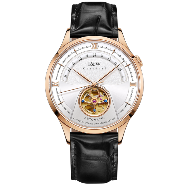 I&W Open Heart Dress Watch