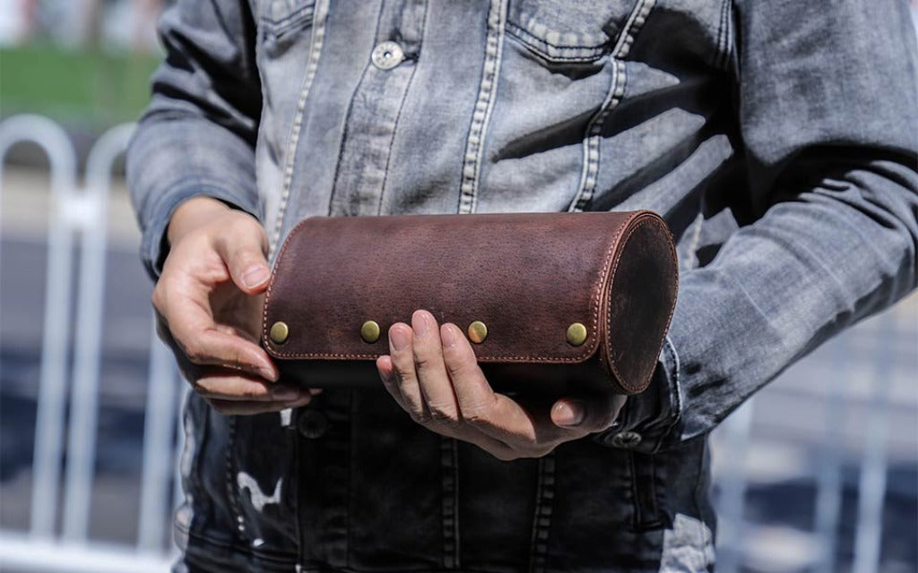 Leather Watch Roll Box