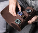 Load image into Gallery viewer, Leather Watch Roll Box
